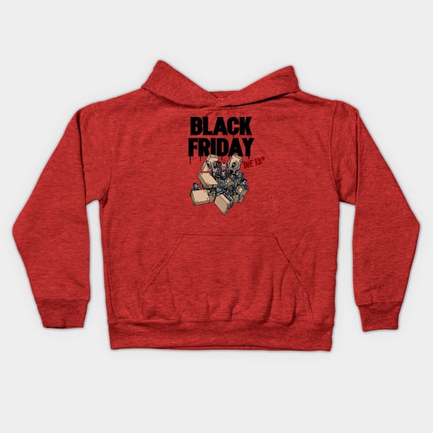 BLACK FRIDAY THE 13TH Kids Hoodie by ugurbs